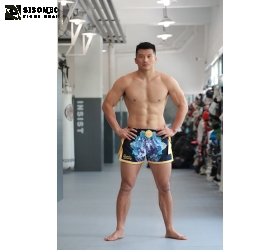 FLUORY GANESHA MUAY THAI SHORT - ĐEN