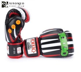 GĂNG MUAYTHAI YOKKAO REDGAMMON BOXING GLOVES BLACK