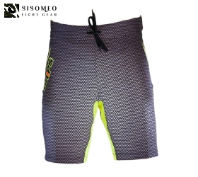 Crossfit Grips Carbon Training Shorts - Black/Yellow