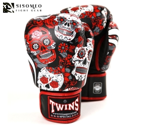 GĂNG BOXING MUAYTHAI TWINS SKULL RED