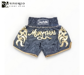QUẦN MUAY THAI SISOMEO BS001 -ĐEN