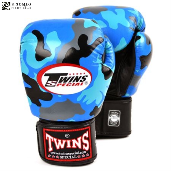GĂNG BOXING MUAYTHAI TWINS BLUE CAMO 