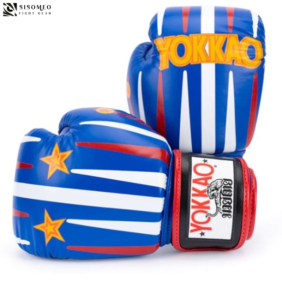 GĂNG MUAYTHAI YOKKAO REDGAMMON BOXING GLOVES BLUE