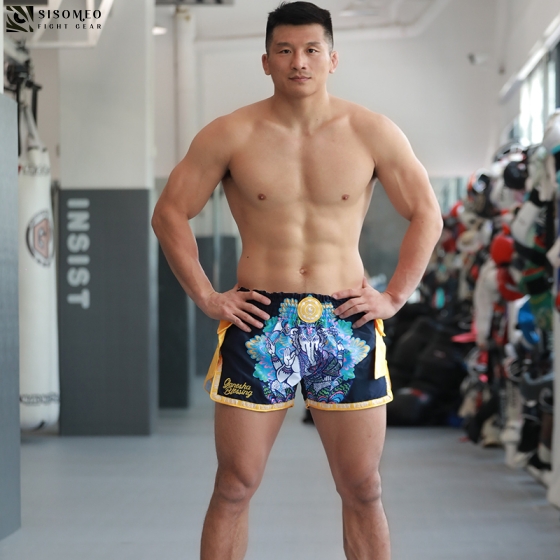 FLUORY GANESHA MUAY THAI SHORT - ĐEN