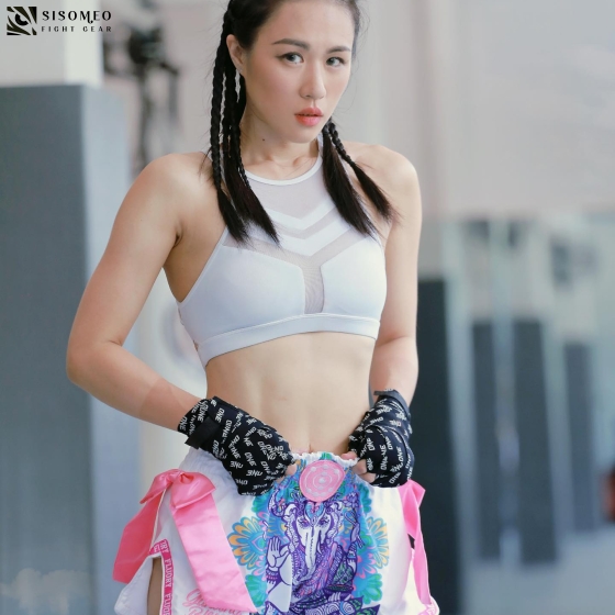 FLUORY GANESHA MUAY THAI SHORT - Trắng