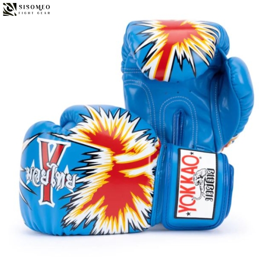 GĂNG MUAYTHAI YOKKAO SMASH BOXING GLOVES BLUE