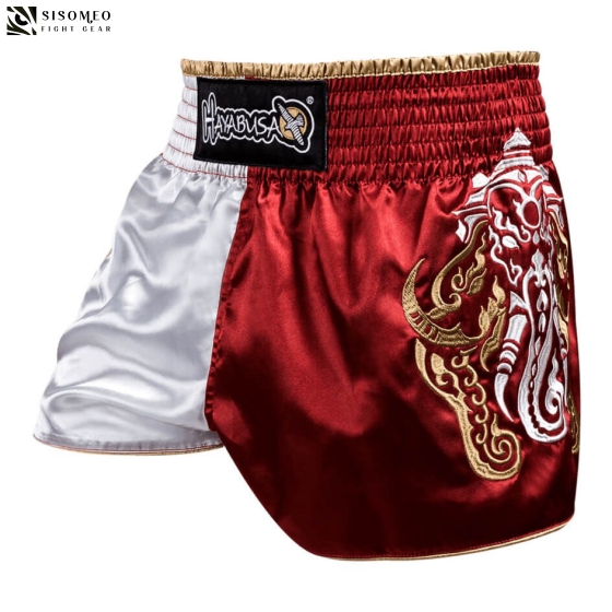 QUẦN MUAYTHAI HAYABUSA WISDOM RED/WHITE