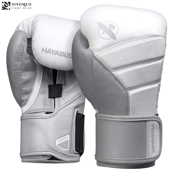 Găng Hayabusa T3 Boxing Gloves trắng/xám