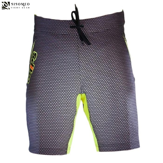 Crossfit Grips Carbon Training Shorts - Black/Yellow