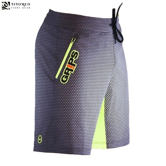 Crossfit Grips Carbon Training Shorts - Black/Yellow