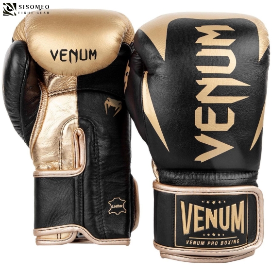 GĂNG VENUM HAMMER PRO BOXING GLOVES - VELCRO -BLACK/GOLD