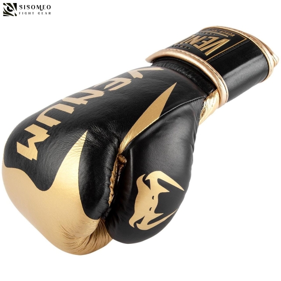 GĂNG VENUM HAMMER PRO BOXING GLOVES - VELCRO -BLACK/GOLD