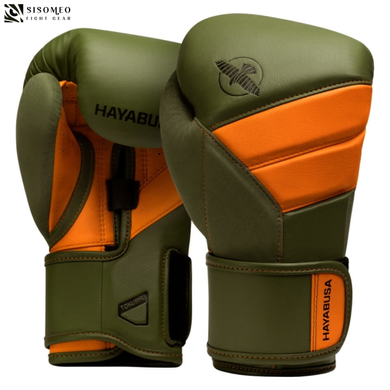 Găng Hayabusa T3 Boxing Gloves - Green / Orange