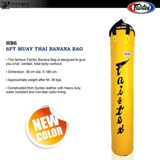 HB6 Fairtex 1m8 Muaythai Banana Bag ( FILLED - ĐÃ DỒN SẴN )