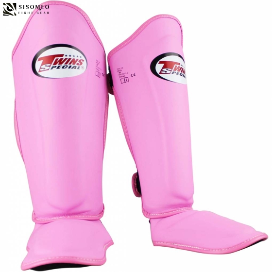 TWINS SHIN GUARDS DOUBLE PADDED BLACK SGL 10 