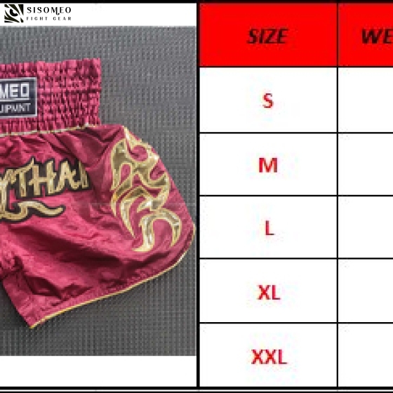 QUẦN MUAY THAI SISOMEO BS002 - ĐEN TRẮNG TÍM