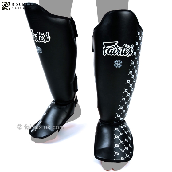 Giáp chân muaythai Fairtex Black Shin Pads  - Black