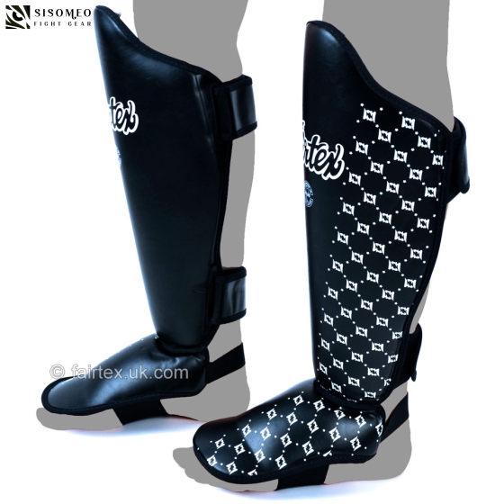 Giáp chân muaythai Fairtex Black Shin Pads  - Black