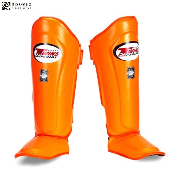 TWINS SHIN GUARDS DOUBLE PADDED BLACK SGL 10 