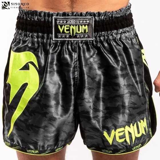 QUẦN MUAYTHAI VENUM CAMO GREEN 