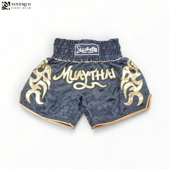 QUẦN MUAY THAI SISOMEO BS001 -ĐEN